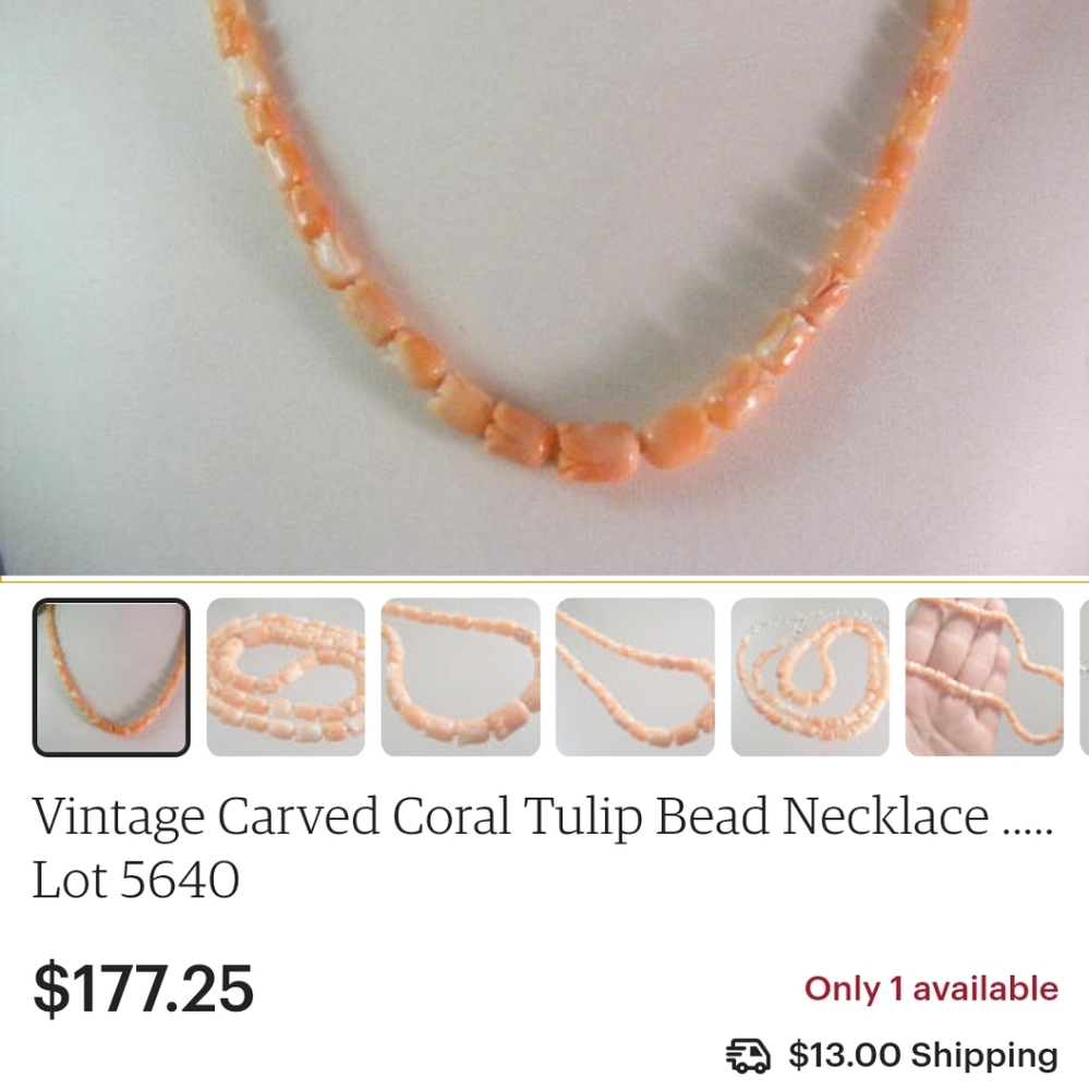 🇨🇦 Vintage 80s genuine coral chocker necklace - Picture 9 of 9